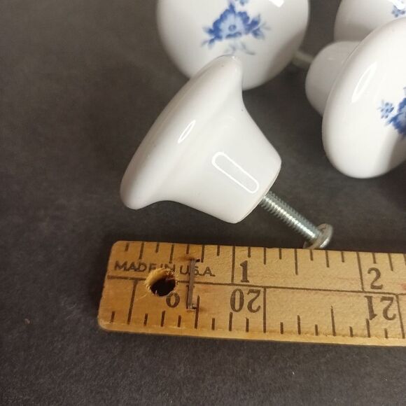 Vintage porcelain cabinet door pulls - Picture 8 of 13
